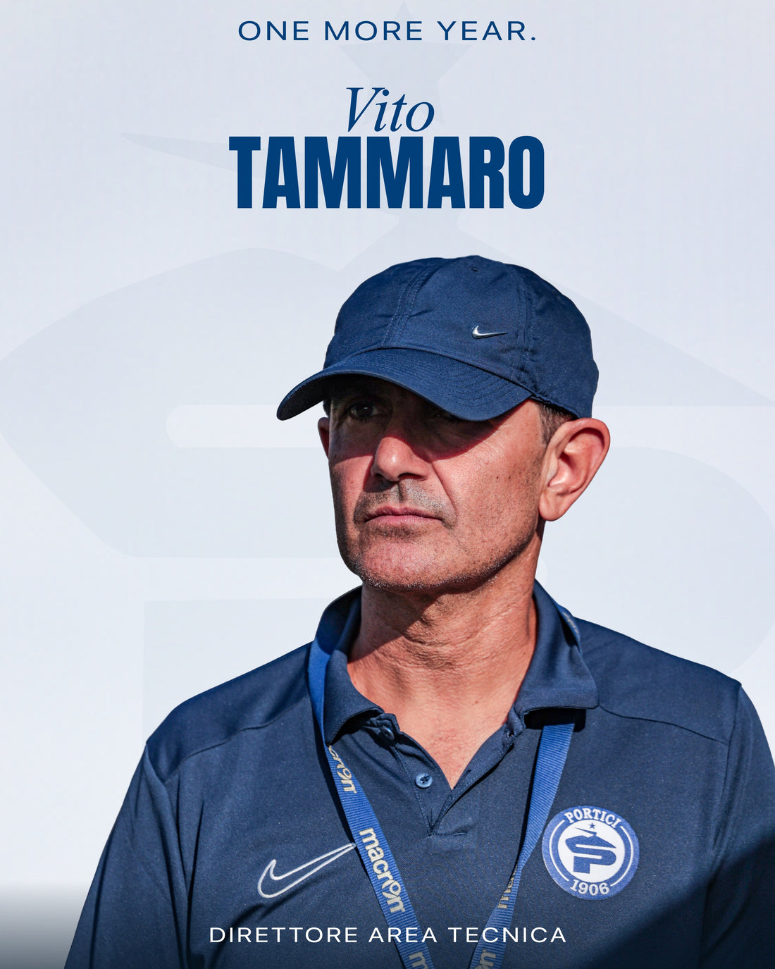 ONE MORE YEAR - Il Portici 1906 e Vito Tammaro ancora insieme: la nota